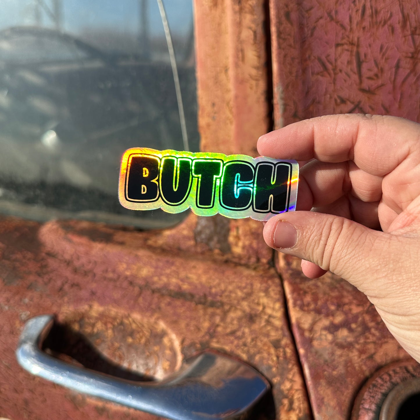 Butch Holographic Sticker