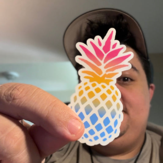Pan Pineapple Pride Sticker