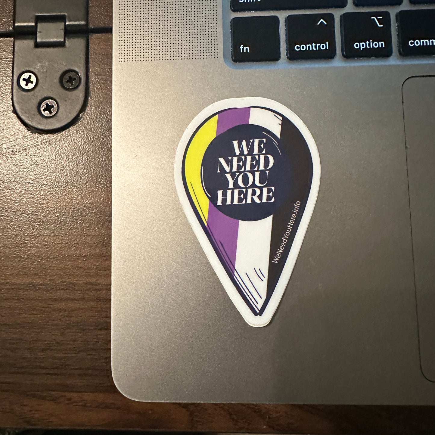 We Need You Here Non-Binary Pride 3" Stickers | LGBTQ+ Pride Stickers
