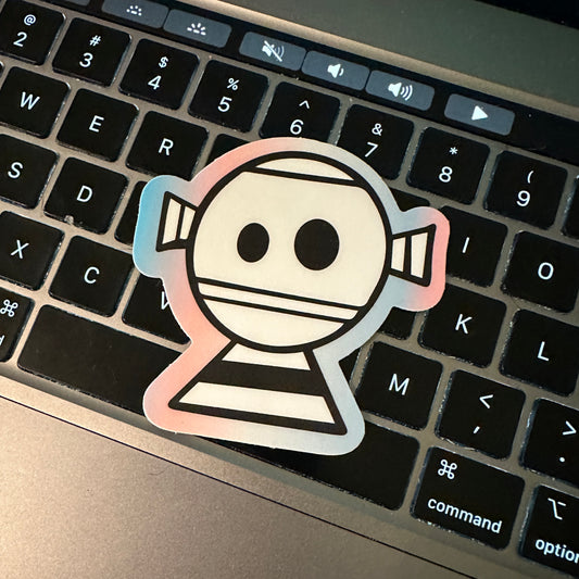 Trans Pride Beep Bot Barry Sticker