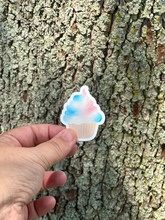 Trans Cupcake Sticker
