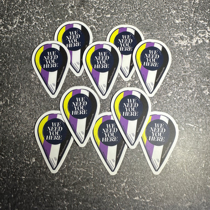 We Need You Here Stickers - Lil' Cuties 10 Pack
